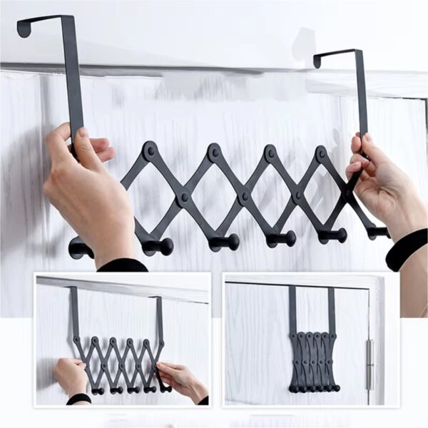 6 Hook Door Hanger, Steel Coat Rack (1 Pc) - Image 4