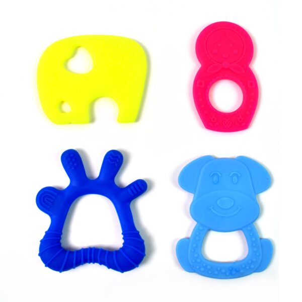 Silicone Baby Teether Pack of 1 (Mix Design & Color) - Image 5