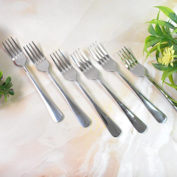 Premium Silver Daily Use Cutlery Set Stainless Steel Luxury Combo Set of 24 - Image 8