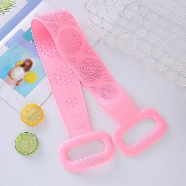 Silicone Body Back Scrubber Double Side Bathing Brush for Skin Deep Cleaning Massage, Dead Skin Removal (122 Gm | medium Size /1pc) - Image 5