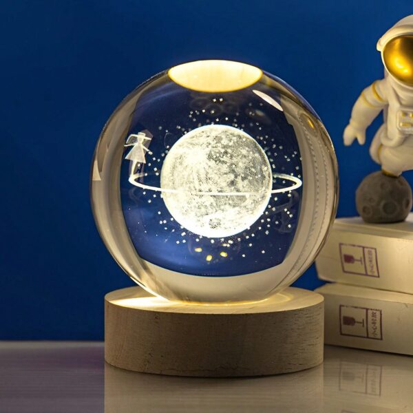 Astronaut Ball Night Light with Resin Base Decorative for Living Room Decor (1 Pc) - Image 5