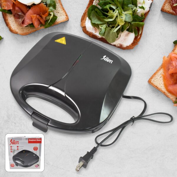Donut Maker Machine 750W Electric Donut Maker 6pcs Circle Shaped cavity (1 Pc / With 2 PIN Plug Converter 1 Pc ) - Image 6