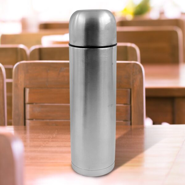 Vacuum Flask Without Cover, 18/8 Stainless Steel | Hot and Cold Water Bottle with Push-Down Lid | Double Walled Stainless Steel Bottle for Travel, Home, Office, School, Picnic (1000 ML / Without Cover) - Image 7