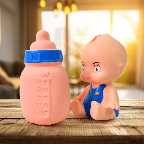 Baby And Bottle Squeeze Chu Chu Fun Toy (2 Pcs) - Image 4