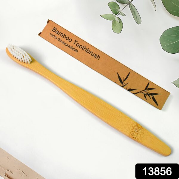 Wooden / Bamboo Brush Toothbrush Ultra Soft Bristles (1 Pc) - Image 2