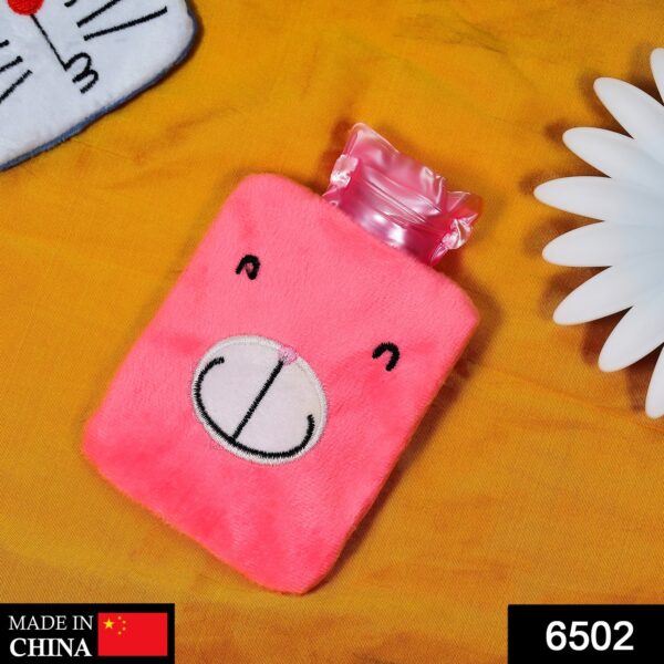 Pink small Hot Water Bag with Cover for Pain Relief, Neck, Shoulder Pain and Hand, Feet Warmer, Menstrual Cramps. - Image 2