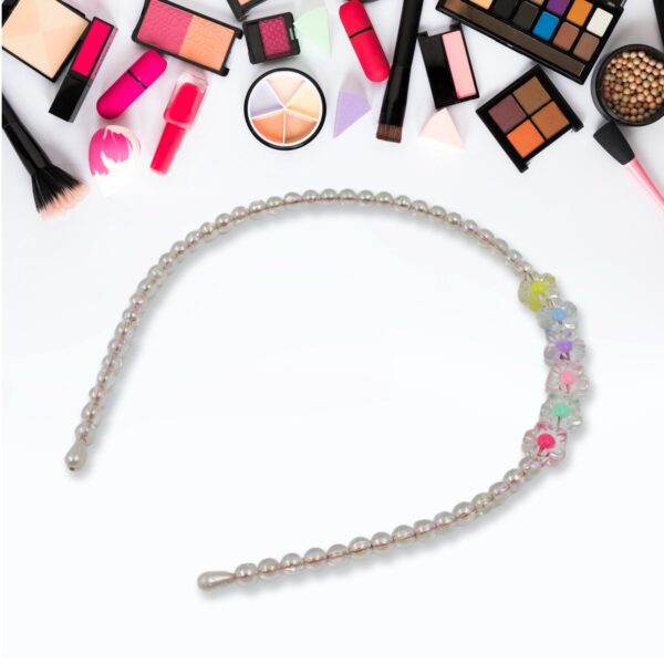 Hair Accessories Metal Handmade Colorful beads With Pearls Fancy Party Hairband (1 Pc / Mix Design) - Image 4