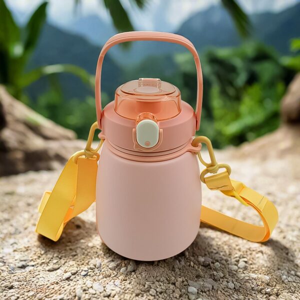 Stainless Steel Mug / Bottle Vacuum Insulated Cup with Handle & Strap (1000 ML) - Image 3