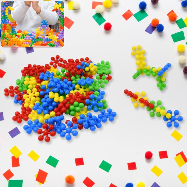 Star Shaped, Star Block Interlocking Blocks Colorful Star Building Blocks (100 Pcs Set) - Image 6