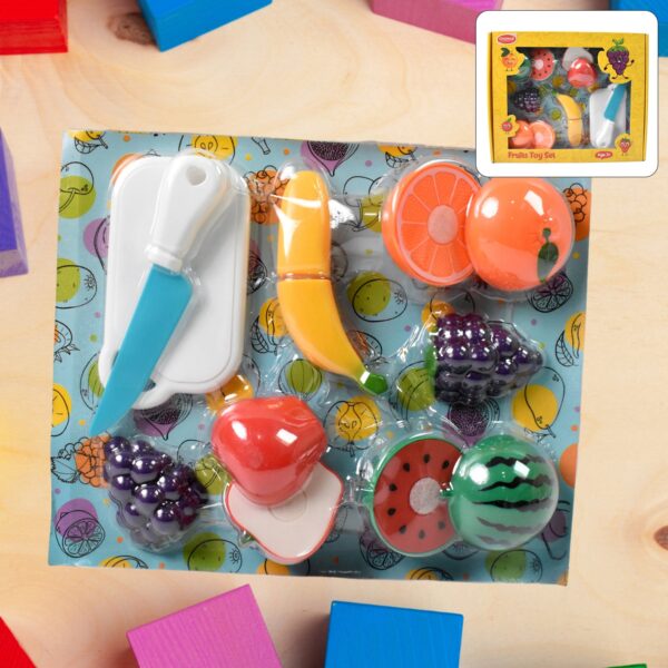 Realistic Sliceable Fruits Cutting Play Toy Set (7 Pcs Set) - Image 3