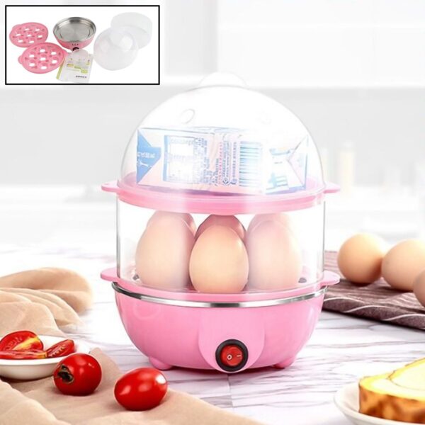 Egg Boiler / Poacher / Cooker / Electric Steamer (2 Layer) - Image 6