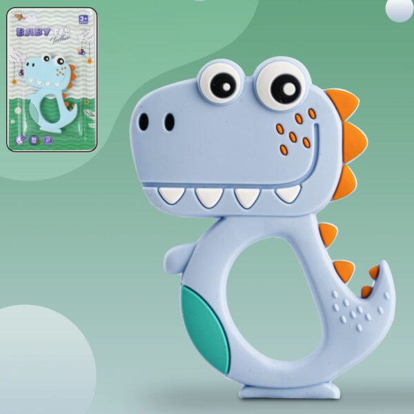 Silicone Dinosaur Teether for Baby (1 Pc / Mix Design & Color) - Image 6