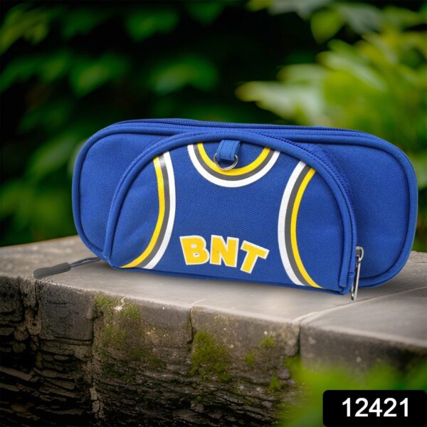 Pencil Pouch With Zipper, Students Pencil Case Large Capacity, Makeup Pouch, Stationery Bag (1 Pc / 2 Compartment) - Image 2