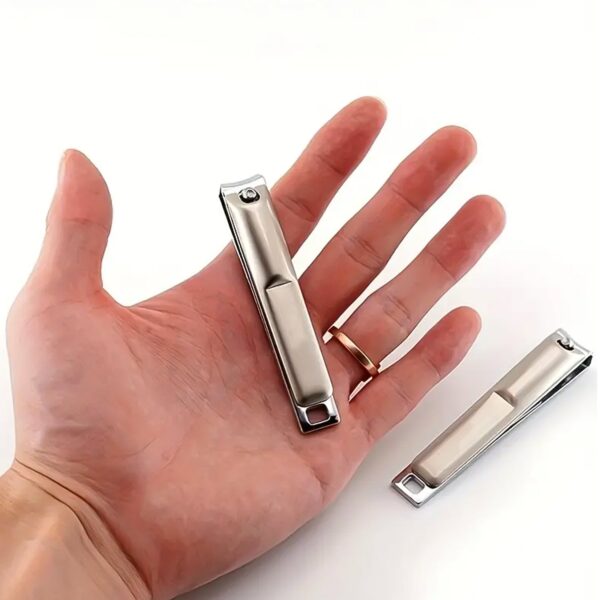 Stainless Steel Folding Portable Large Nail Clippers with Nail File (1 Pc) - Image 4