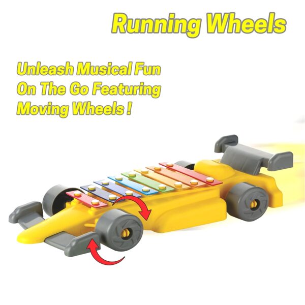 Musical Car Piano Xylophone Toy, Plastic Car Xylophone (1 Set) - Image 5