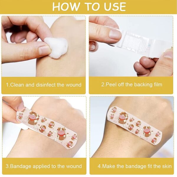 Cartoon Adhesive Bandages Waterproof Creative Bandage (50 Pcs Set) - Image 3
