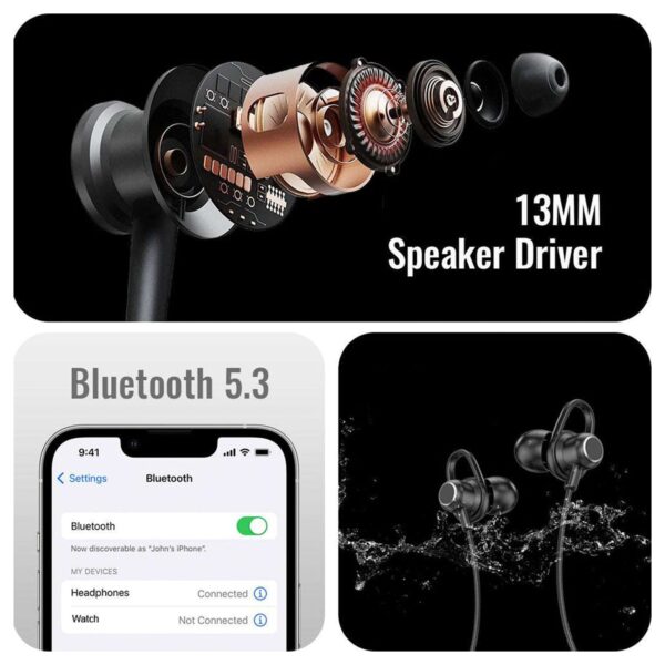 Magnetic ON- OFF Earbuds Neckband Bluetooth (1 Pc / USB Type-C) - Image 4