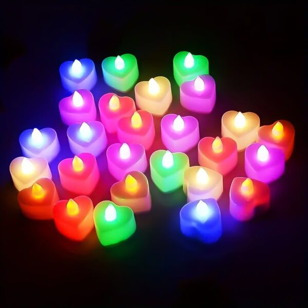 LED Tealights, Smokeless Plastic Decorative Candles (Pack Of 1 / Multicolor) - Image 5