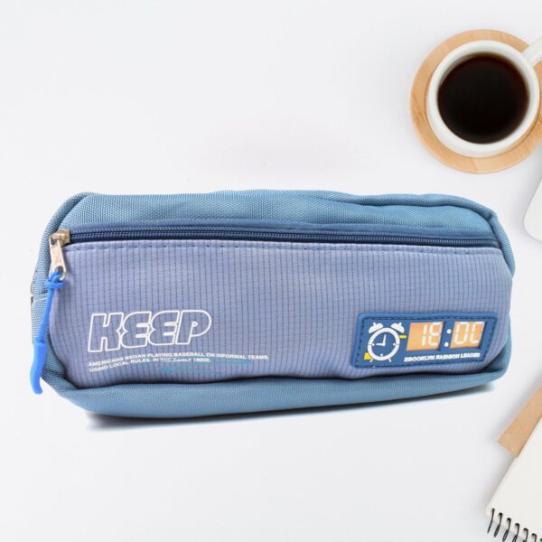 Pencil Pouch With Zipper, Students Pencil Case Large Capacity, Makeup Pouch, Stationery Bag (1 Pc / 2 Compartment)