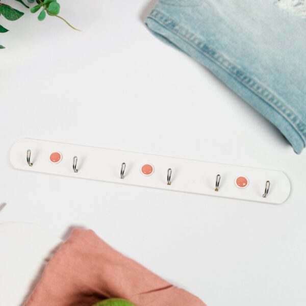 Multipurpose Self-Adhesive 6 hooks for wall Hook (1 Pc) - Image 5