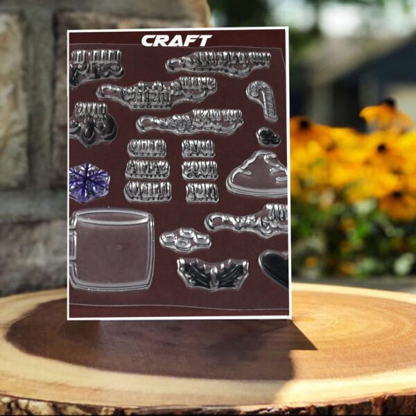 Reusable Transparent Rubber Stamp for Paper Crafts (Mix Design / 1 Sheet) - Image 7
