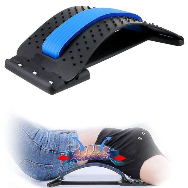 Back Pain Relief Device Back Stretcher, Spinal Curve Back Relaxation Device, Multi-Level Lumbar Region Back Support For Lower & Upper Muscle Pain Relief, Back Massager For Bed Chair & Car (1 Pc) - Image 3