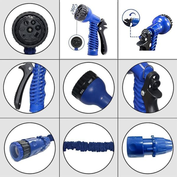 Expandable Magic Garden Hose with Spray Gun, Approx 4 Metre Pipe (1 Set / Mix Color) - Image 4