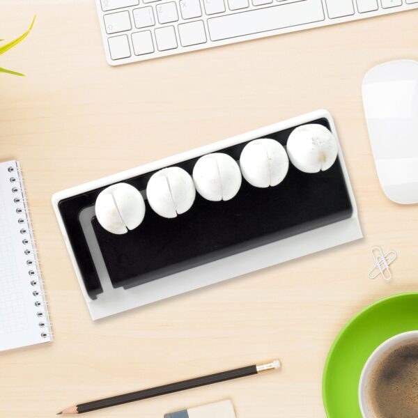 5 Slots Adhesive Desk Cable Cord Holder for Charging Cable (1 Pc / Mix Color) - Image 3