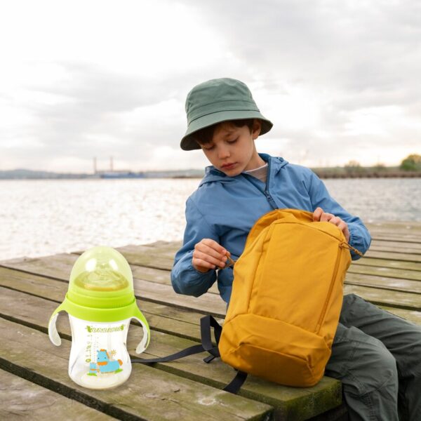Plastic Baby Feeding Bottle with Handles Straw (300 ML / 1 Pc) - Image 6