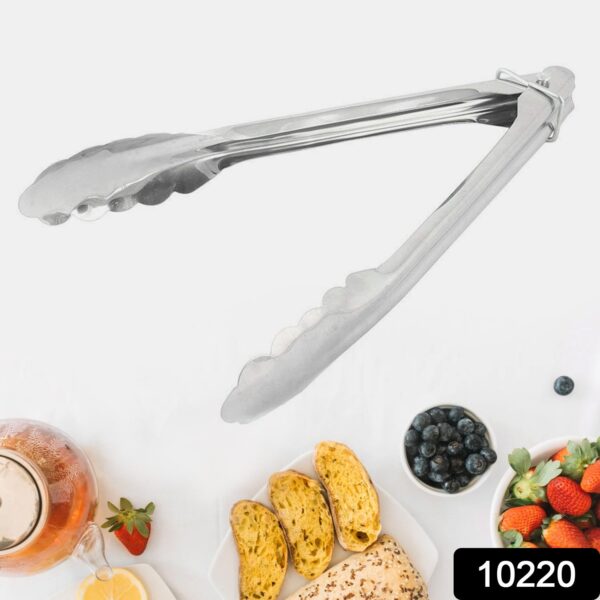 Metal Household Kitchen Salad Dessert Buffet Food Tong Clamp Clip (1 Pc / 17 Cm) - Image 2