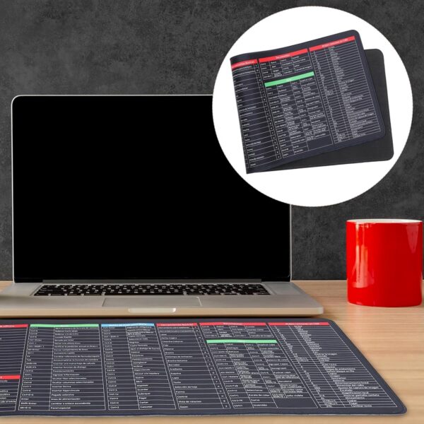 Mat of Shortcut Keyboard  Mouse Pad Mat Mouse Pads for Desk Quick Key Super Large Anti-slip Keyboard Pad Desk Accessories Desktop Mouse Pad Office Oversized Big Mouse Pad Rubber (80—30 Cm) - Image 4