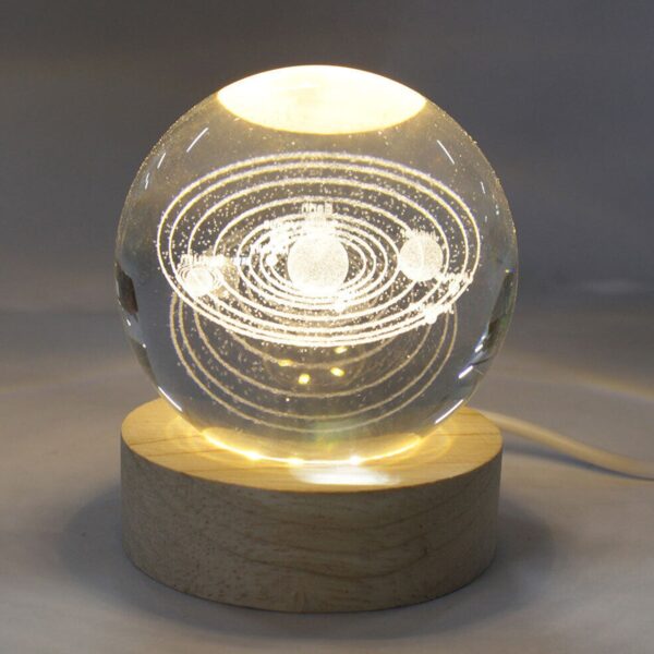 3D Astronomy Night Lamp Crystal Ball lamps With Base (1 Pc) - Image 5