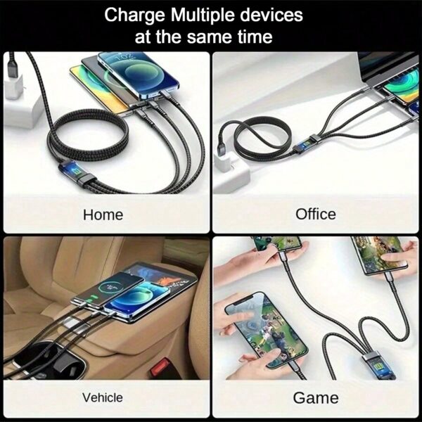 3-in-1 Super Fast Charging Cable 100w - Image 4