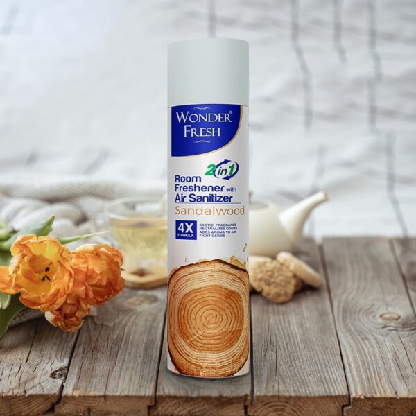 Fresh Air Freshener Spray, Sandalwood Fragrance | Long Lasting Fragrance for Home & Office (Mix Fragrance /  125 Gm) - Image 6