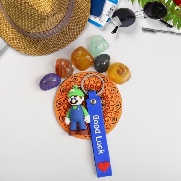 Cute Cartoon Silicone 3D Key Chain with Metal Hook & Strap (Pack of 1) - Image 2