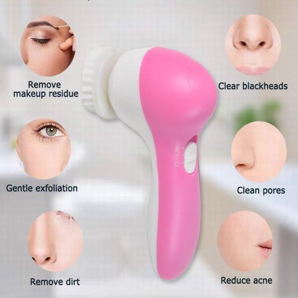 Facial Beauty Brush, Face Massager (1 Pc / With 2 AA Battery Included) - Image 3