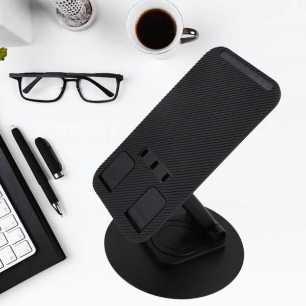 Mobile Holder Rotating Foldable Stand Height Angle Adjustable Phone Holder Stand Portable Mobile Stand for Desk with All Mobile Phones (1 Pc) - Image 4
