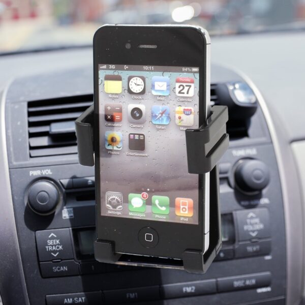 12857 Smartphone Car Phone Holder Car Air Conditioning Vent Phone Holder, Holder Stand for Mobile Phone Cellphone GPS, Dashboard Bracket for Car (1 Pc) - Image 4