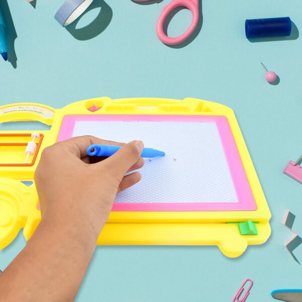 Bus Shape Drawing & Writing Slate Board for Kids (1 pc / 32 × 21 Cm) - Image 3