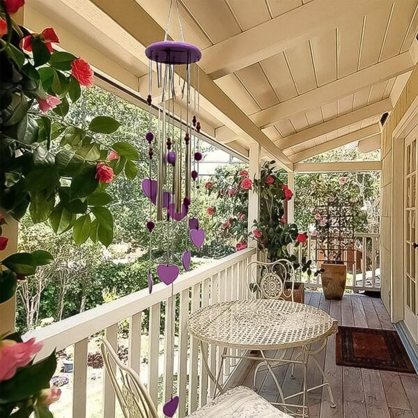 Smiley and Hearts Love Wind Chime (1 Pc) - Image 4