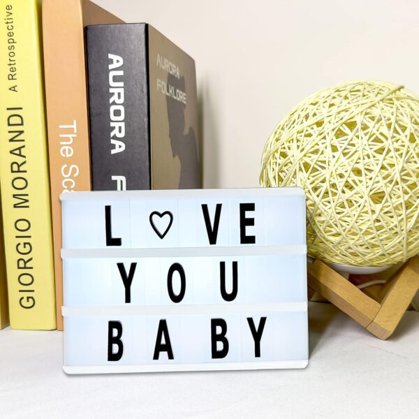 Black Mini A6 Magnetic Cinematic Light Box with 82 Characters and 10 Emojis  (1 Set) - Image 5