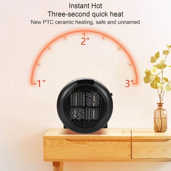 Room Heater for Home, Office, Camper LED Screen Portable Wall Heater (900W / 1 Pc) - Image 4