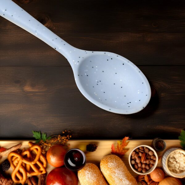Multipurpose Silicone Spoon, Silicone Basting Spoon Non-Stick Kitchen Utensils Household Heat-Resistant Non Stick Spoons Kitchen Cookware Items For Cooking and Baking (6 Pcs Set) - Image 3