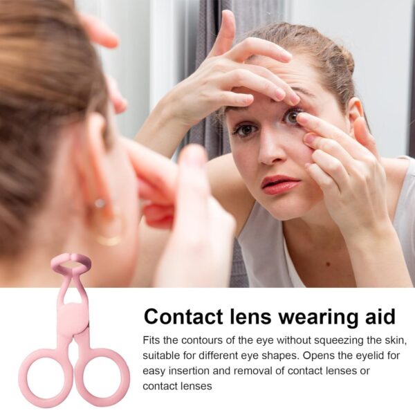 Plastic Ergonomic Women Eye Care Contact Lenses Inserter Remover Tool (1 Pc) - Image 3