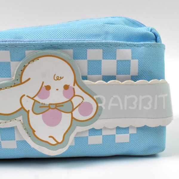 Pencil Pouch With Zipper, Students Pencil Case Large Capacity, Makeup Pouch, Stationery Bag (1 Pc / 2 Compartment) - Image 4