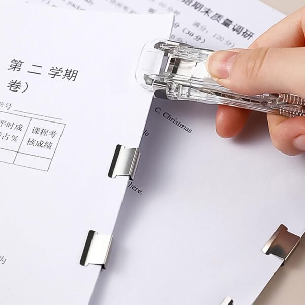 Portable Paper Clamp With 8 Pcs Clip Dispenser Handheld Paper Fast Clam (1 Set) - Image 3