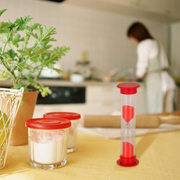 Sand Timer Plastic Hourglass, Sand Glass Toy Sand Clock for Kitchen, Office, School and Brushing Teeth for Bathroom Timer Clock Children Hourglass Sand glass Toothbrush Household Sand Clock (3 Min Approx / 5 pc) - Image 5