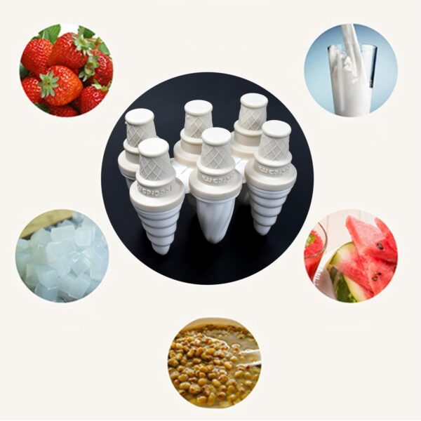 6 Pc ice candy maker Ice Cream Mold used for making ice-creams in all kinds of places including restaurants and ice-cream parlours etc. - Image 4
