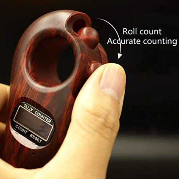 Digital Tasbih/Tasbeeh Digital Tally Counter, Wooden Religious Tally Counter Digital Beads (for Zikr/Naam Jaap) - Image 3