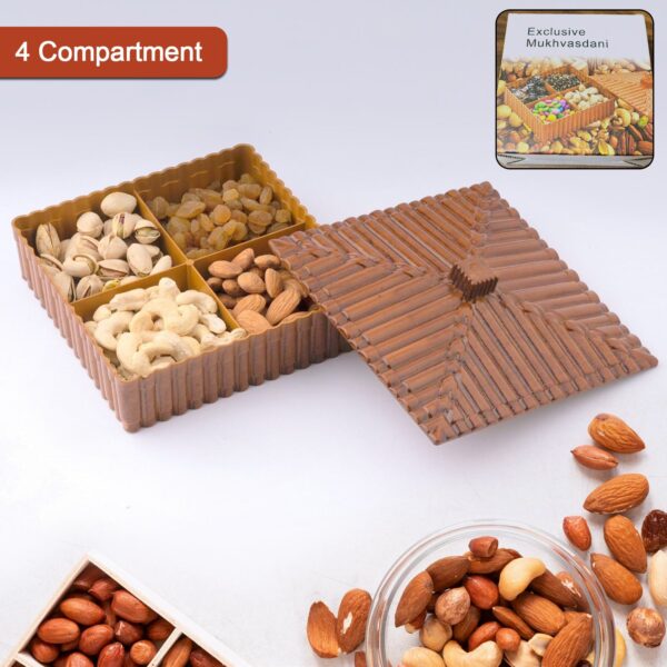 Plastic Multipurpose Dry Fruit Chocolates Mouth Box (1 Pc) - Image 5